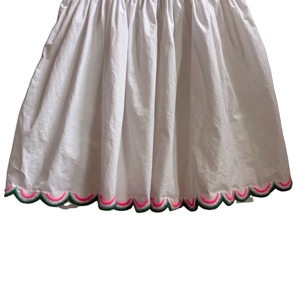 Mini Boden Peacock Appliqué Embroidery Pinnie Dress Size 11-12y